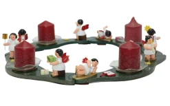 Figurenland Uhlig GmbH Adventsleuchter*Adventskranz mit 8 Weihnachtsengel , 35 cm von