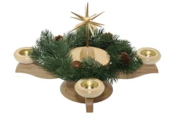 Albin Preißler Bestseller | Adventsleuchter*Adventsleuchter in mit Tannenkranz und Weihnachtsstern von