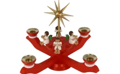 Richard Glässer GmbH Neuheiten | Adventsleuchter*Adventsleuchter mit Weihnachtsengel, rot von Richard Glässer