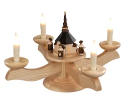 Albin Preißler Adventsleuchter*Adventsleuchter Seiffener Kirche und Kurrende, beleuchtet von