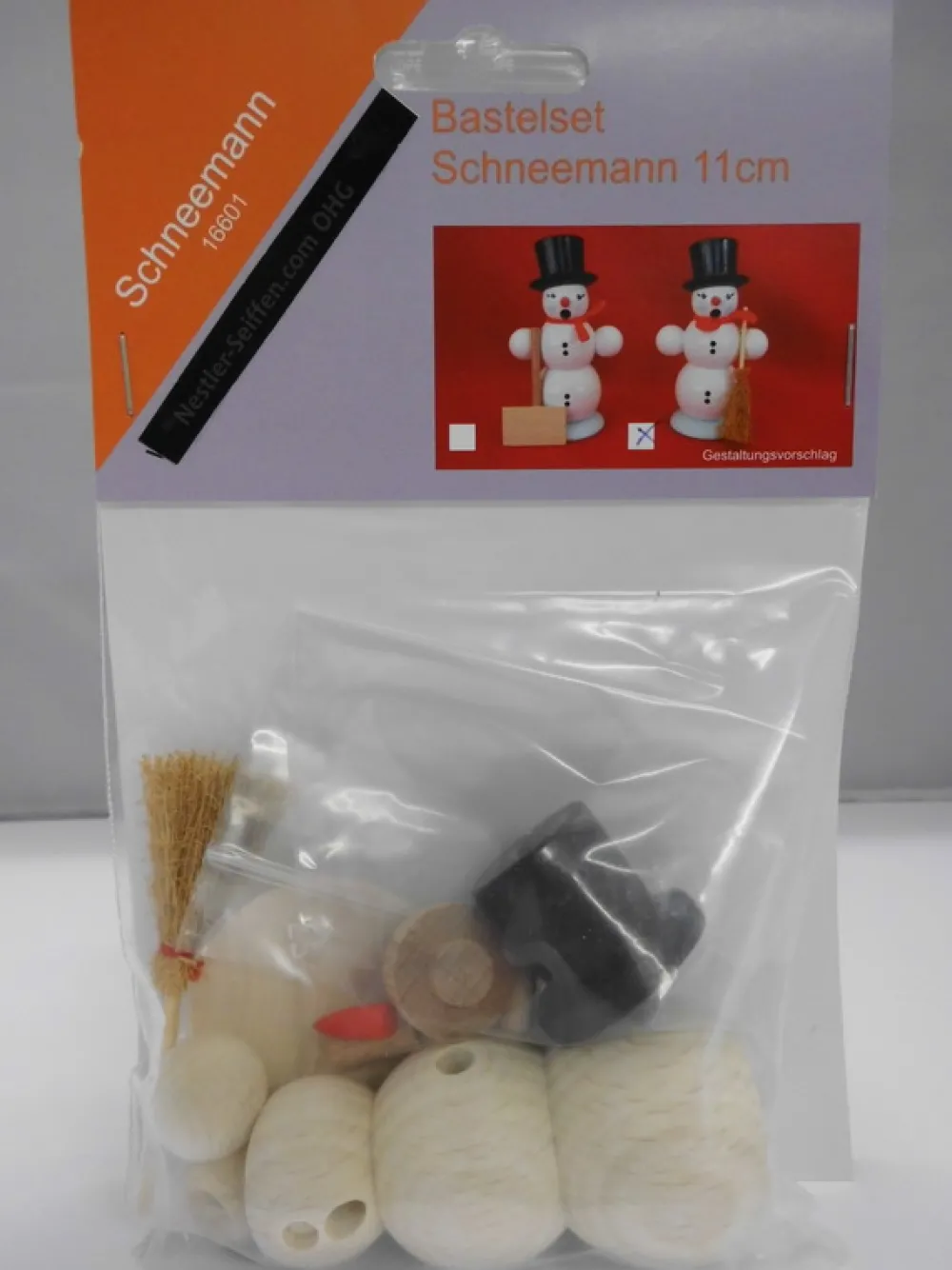 SEIFFENcom by Nestler GmbH Räuchermännchen*Bastelset & Räuchermännchen Schneemann mit Besen