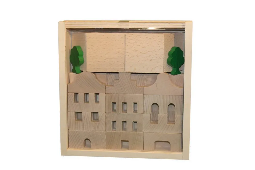 Holzspielwaren Ebert Neuheiten | Bausteine & Baukästen*Baukasten Architektur Nr. 1, 41 Bausteine von Ebert GmbH