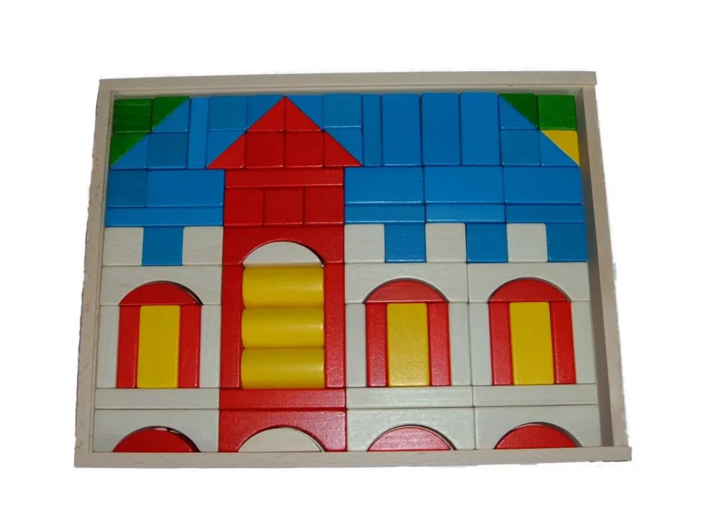 Holzspielwaren Ebert Bausteine & Baukästen*Baukasten Schloß mit 91 Bausteinen von Ebert Gmbh