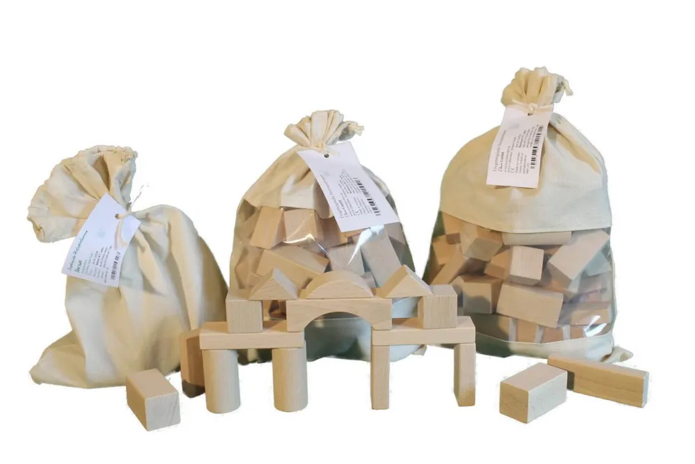 Holzspielwaren Ebert Bausteine & Baukästen*Bausteine im Beutel, 50 Holzbausteine, von Ebert GmbH