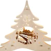 Weigla Holzkunst Fensterdeko Weihnachten*Beleuchtetes Fensterbild Tannenbaum Winterspaß von Weigla