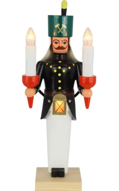 SEIFFENcom by Nestler GmbH Neuheiten | Engel & Bergmann*Bergmann aus Holz, 26 cm, bunt, elektrisch beleuchtet von SEIFFEN.COM