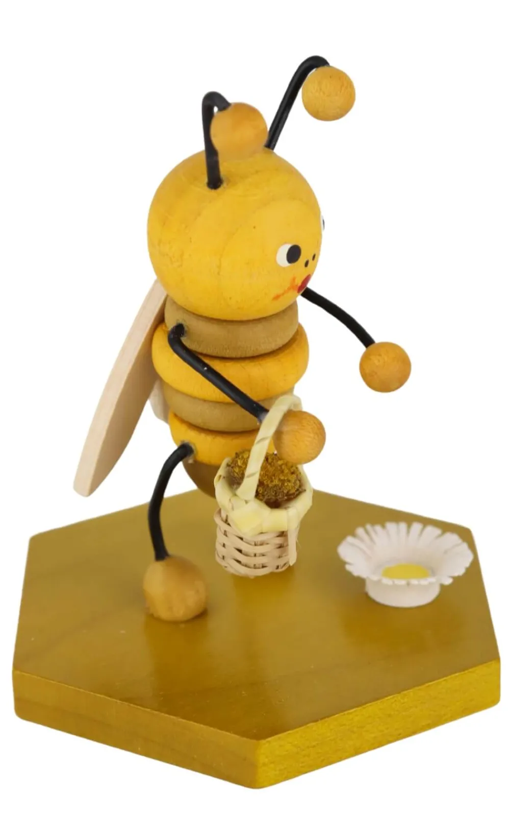 Zenker Neuheiten | Frühlingsdeko*Biene mit Blumenkorb, 8 cm von Ralf