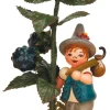 Hubrig Volkskunst Blumenmädchen*Blumenkind Herbstkind Brombeere, 13 cm, von