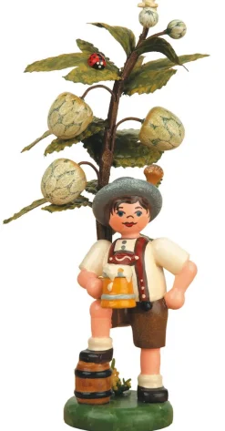Hubrig Volkskunst Blumenmädchen*Blumenkind Herbstkind Hopfen, 13 cm, von