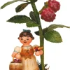 Hubrig Volkskunst Blumenmädchen*Blumenkind Herbstkind mit Himbeere, 13 cm, von
