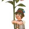 Hubrig Volkskunst Blumenmädchen*Blumenkind Junge mit Buschnelke von