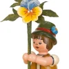 Hubrig Volkskunst Blumenmädchen*Blumenkind Junge mit Hornveilchen, 17 cm, von
