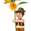 Hubrig Volkskunst Blumenmädchen*Blumenkind Junge mit Lilie, , 24 cm von