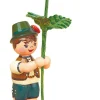 Hubrig Volkskunst Blumenmädchen*Blumenkind Junge mit Schlüsselblume, 11 cm, farbig von