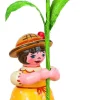 Hubrig Volkskunst Blumenmädchen*Blumenkind Mädchen mit Blauglöckchen, 11 cm von