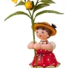 Hubrig Volkskunst Blumenmädchen*Blumenkind Mädchen mit Kokardenblume, 24 cm von