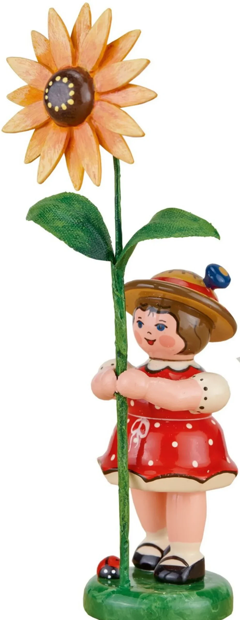 Hubrig Volkskunst Blumenmädchen*Blumenkind Mädchen mit Sonnenhut von