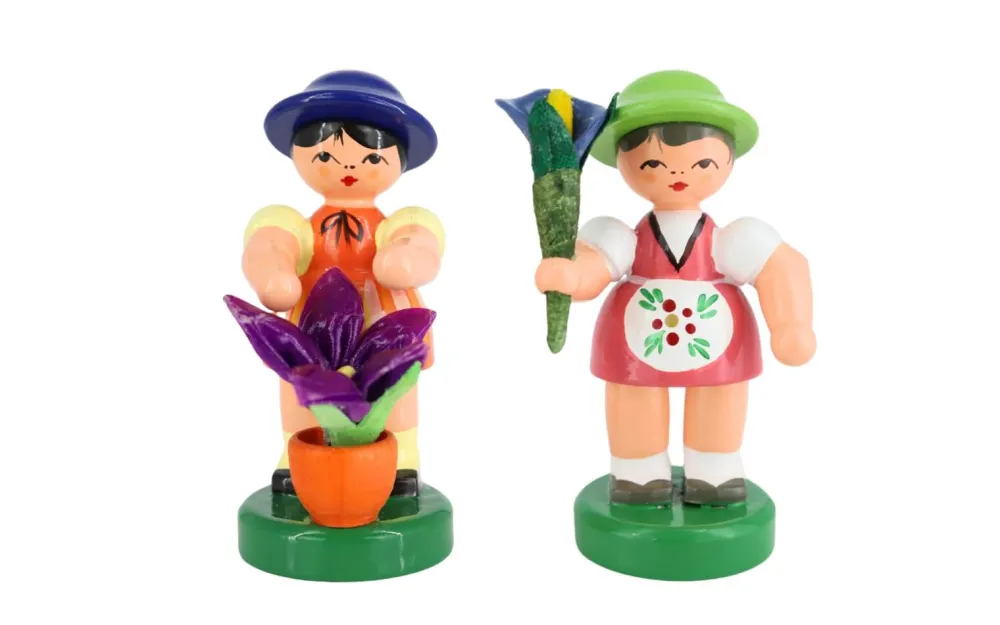 Figurenland Uhlig GmbH Blumenmädchen*Blumenmädchen, 5 Stück handbemalt von