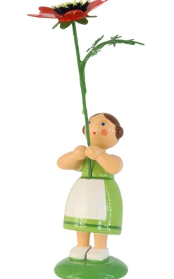Legler Holz- und Drechslerwaren HODREWA Blumenmädchen*Blumenmädchen mit Adonisröschen, 12 cm von HODREWA Legler
