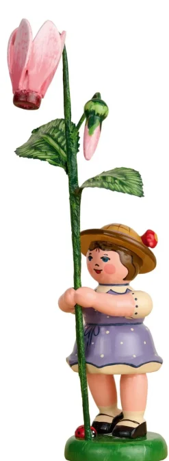 Hubrig Volkskunst Blumenmädchen*Blumenmädchen mit Alpenveilchen, 11 cm von Hubrig