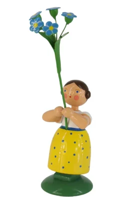 Legler Holz- und Drechslerwaren HODREWA Blumenmädchen*Blumenmädchen mit Vergissmeinnicht, 12 cm von HODREWA Legler