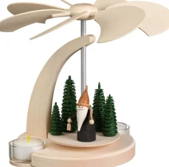 Seiffener Volkskunst eG Auslaufartikel | Weihnachtspyramiden*Bogenpyramide mit Bergwichtel, 18 cm von
