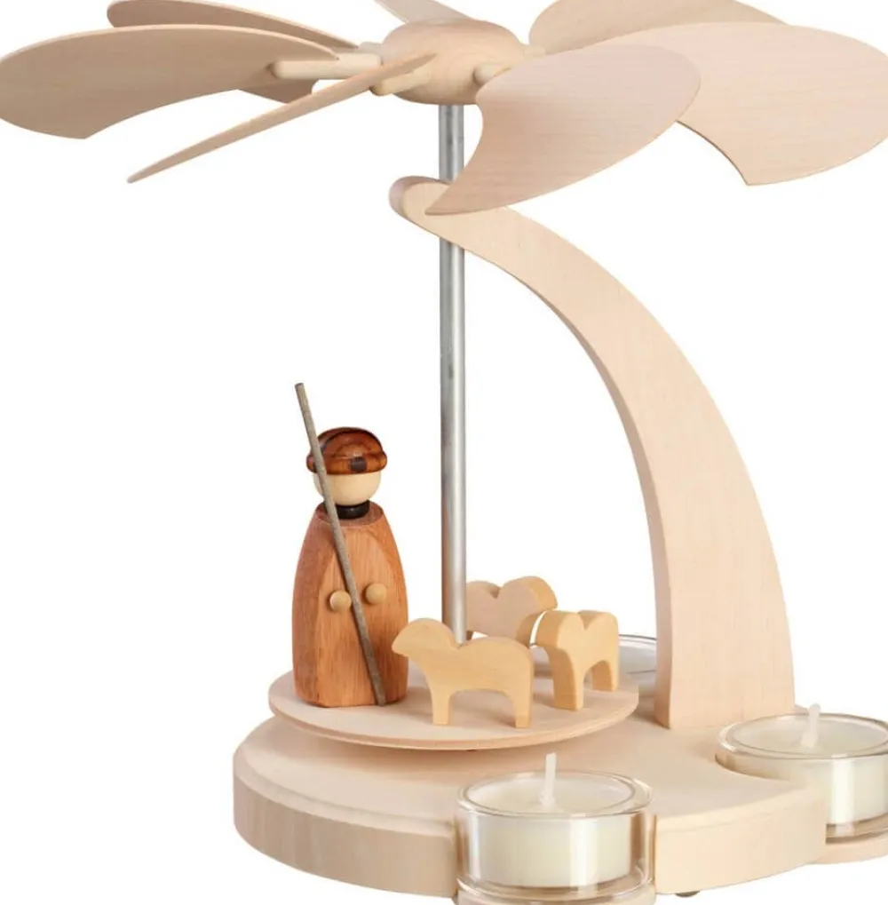Seiffener Volkskunst eG Weihnachtspyramiden*Bogenpyramide Schäfer, 18 cm von