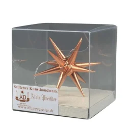 Albin Preißler Christbaumschmuck*Christbaumschmuck aus Holz, Weihnachtsstern kupfer, 7 cm von
