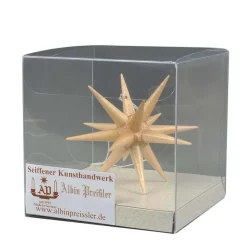 Albin Preißler Christbaumschmuck*Christbaumschmuck aus Holz, Weihnachtsstern , 7 cm von