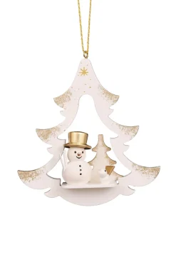 Christian Ulbricht Auslaufartikel | Christbaumschmuck*Christbaumschmuck Baum mit Schneemann, weiss, 1 Stück von