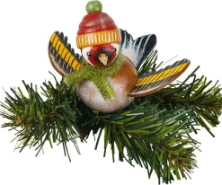 Hubrig Volkskunst Neuheiten | Christbaumschmuck*Christbaumschmuck Baumclipser Stieglitz von