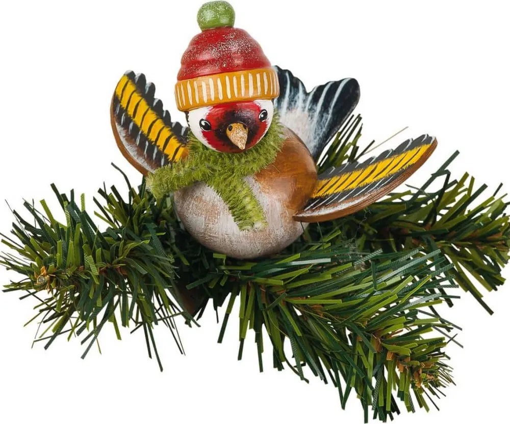 Hubrig Volkskunst Neuheiten | Christbaumschmuck*Christbaumschmuck Baumclipser Stieglitz von