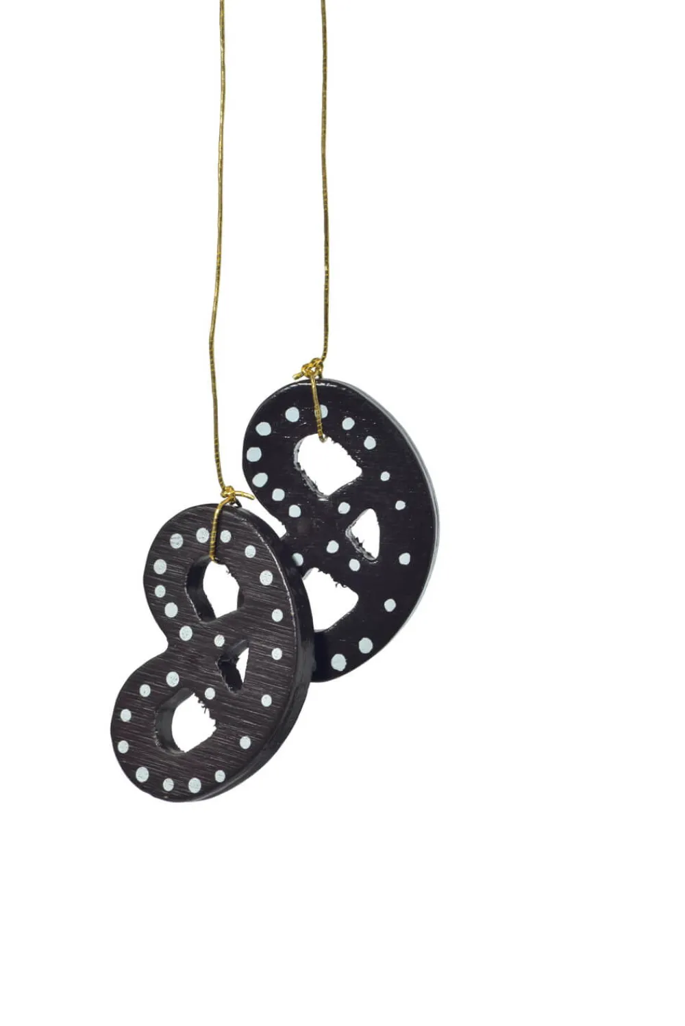 KWO Christbaumschmuck*Christbaumschmuck Brezeln, dunkelbraun, 3 cm von