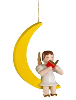 Albin Preißler Christbaumschmuck*Christbaumschmuck Engel im Mond von
