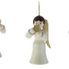 Romy Thiel Christbaumschmuck*Christbaumschmuck Engel mit Trompete, 3-teilig, weiss von