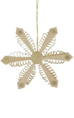 Martina Rudolph Christbaumschmuck*Christbaumschmuck Holzstern, Durchmesser 9 cm von