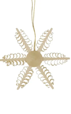 Martina Rudolph Christbaumschmuck*Christbaumschmuck Holzstern, Durchmesser 7 cm von