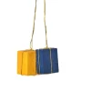 KWO Christbaumschmuck*Christbaumschmuck Pakete, gelb-blau, 3 cm von