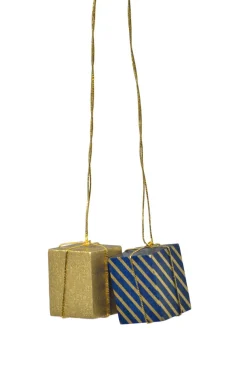KWO Christbaumschmuck*Christbaumschmuck Pakete, gold-blau-gold, 3 cm von
