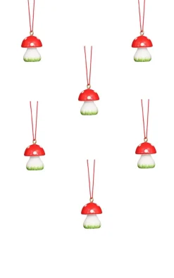 Christian Ulbricht Christbaumschmuck*Christbaumschmuck Pilz zum Hängen, 6 Stück von