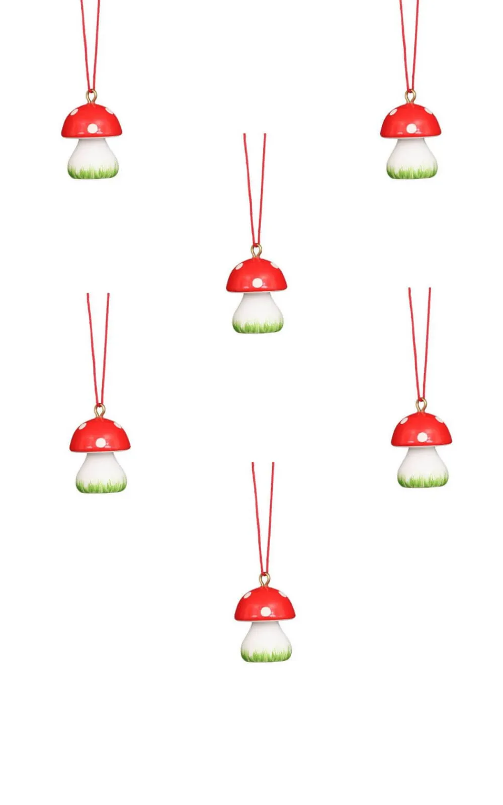 Christian Ulbricht Christbaumschmuck*Christbaumschmuck Pilz zum Hängen, 6 Stück von