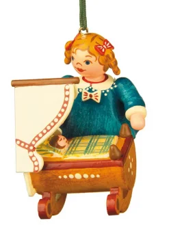 Hubrig Volkskunst Christbaumschmuck*Christbaumschmuck Puppenmutti, 5 cm von
