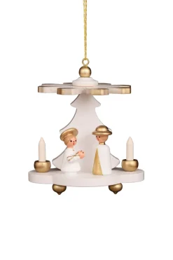 Christian Ulbricht Christbaumschmuck*Christbaumschmuck Pyramide mit Heiliger Familie, weiss, 1 Stück von