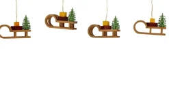 Knuth Neuber Neuheiten*Christbaumschmuck Schlitten, 4 Stück von