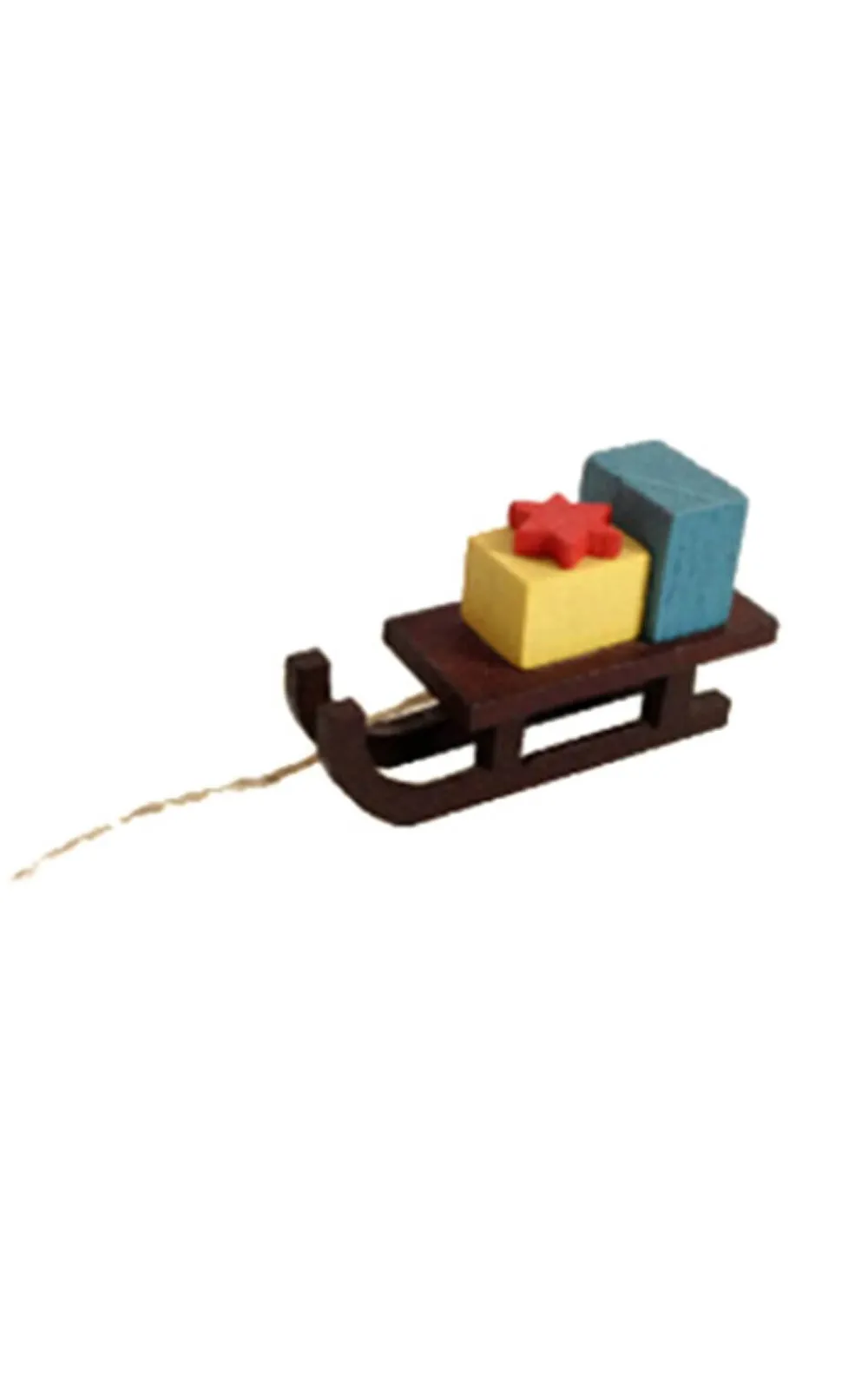 Spielwarenmacher Günther Christbaumschmuck*Christbaumschmuck Schlitten , 4 cm von