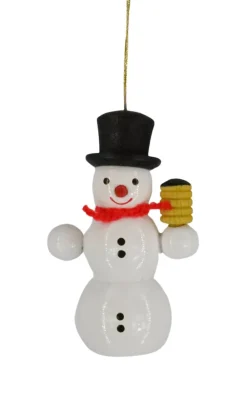 SEIFFENcom by Nestler GmbH Christbaumschmuck*Christbaumschmuck Schneemann mit Lampion, 6 cm von SEIFFEN.COM