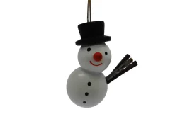 SEIFFENcom by Nestler GmbH Christbaumschmuck*Christbaumschmuck Schneemann mit schwarzem Hut von SEIFFEN.COM
