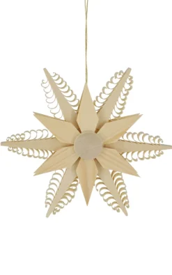 Martina Rudolph Christbaumschmuck*Christbaumschmuck Stern mit gestochenen Bäumchen von