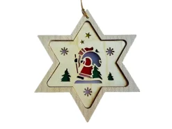 Richard Glässer GmbH Neuheiten*Christbaumschmuck Stern mit Diaphanbild Weihnachtsmann von Richard Glässer