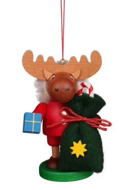 Christian Ulbricht Neuheiten | Christbaumschmuck*Christbaumschmuck Strolch Elch Weihnachtsmann, 10 cm von